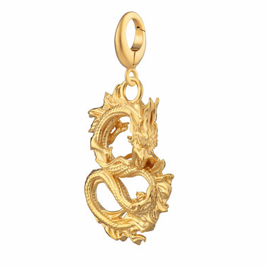 Gold Chinese Dragon Charm | Chinese Zodiac Animal of the Year 2024 | Lily Charmed