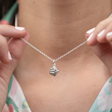 Silver Cupcake Necklace | Lily Charmed
