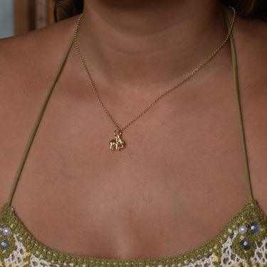  Gold Plated Elephant Charm Necklace by Lily Charmed