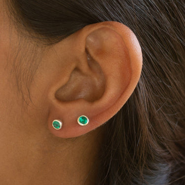 May Birthstone Earrings (Emerald)