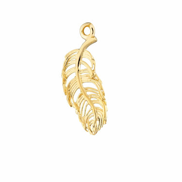 Gold Plated Feather Single Earring Charm - Lily Charmed