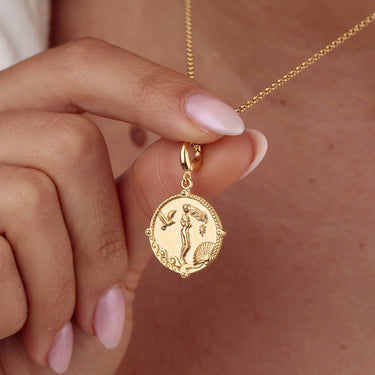 Gold Plated Goddess of Love Aphrodite Charm | Goddess Charms by Lily Charmed