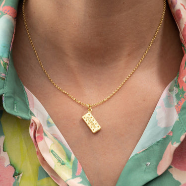 Gold Plated Bourbon Biscuit Necklace