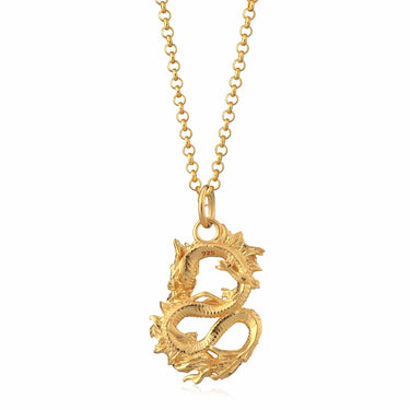 Gold Chinese Dragon Necklace | Year of the Dragon 2024 | Lily Charmed