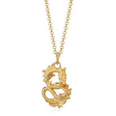Gold Chinese Dragon Necklace | Year of the Dragon 2024 | Lily Charmed