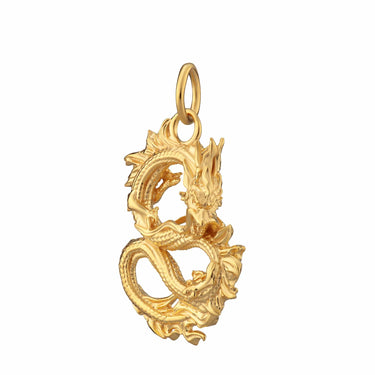 Gold Chinese Dragon Charm | Chinese Zodiac Animal of the Year 2024 | Lily Charmed