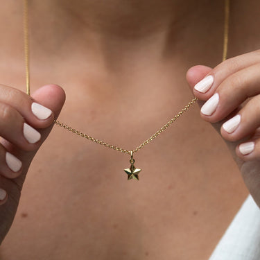 Gold Plated Faceted Star Necklace