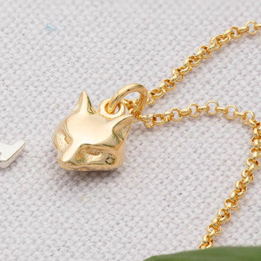 Gold Plated Fox Charm Necklace by Lily Charmed