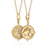 Gold Goddess Iris Charm Necklace | Goddess Penant Necklace