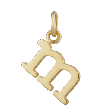 Gold Letter Charm M by Lily Charmed | Alphabet Charm for Bracelet