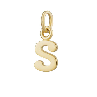 Gold Letter Charm S by Lily Charmed | Alphabet Charm for Bracelet