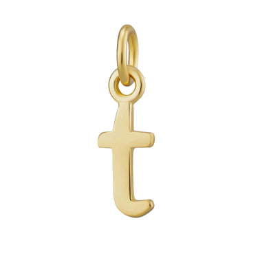 Gold Letter Charm T by Lily Charmed | Alphabet Charm for Bracelet