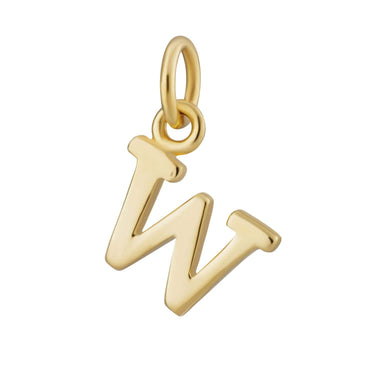 Gold Letter Charm W by Lily Charmed | Alphabet Charm for Bracelet