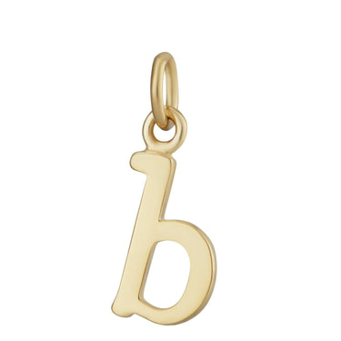 Gold Letter Charm B by Lily Charmed | Alphabet Charm for Bracelet