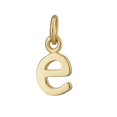 Gold Letter Charm E by Lily Charmed | Alphabet Charm for Bracelet