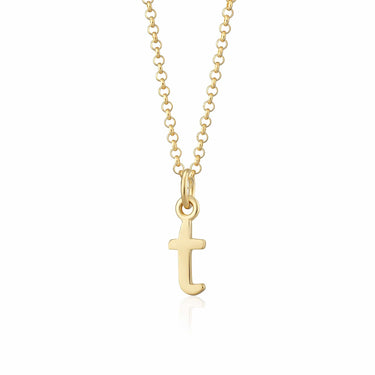 Gold Plated Letter Charm Necklace | Alphabet Necklaces by Lily Charmed