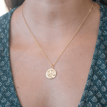 Gold Plated Libra Zodiac Charm - Lily Charmed
