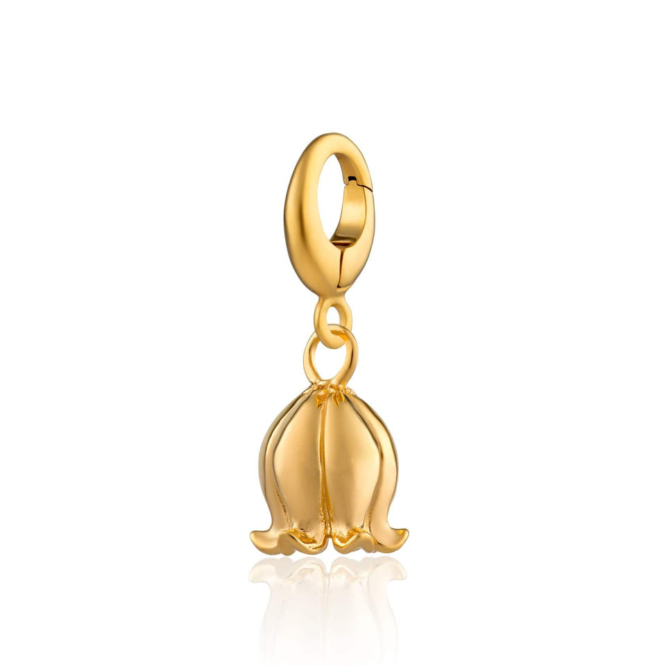 Gold Lily Of The Valley Flower Charm – Lily Charmed