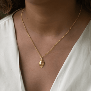 Engraved Gold Plated Lion Head Necklace - Lily Charmed