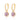 Gold Purple Snake Resin Charm Hoop Earrings - Lily Charmed Earrings