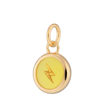 Gold Plated Yellow Lightning Resin Capture Charm
