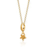 Gold Forget Me Not Flower Charm Necklace | Floral Pendant Necklace