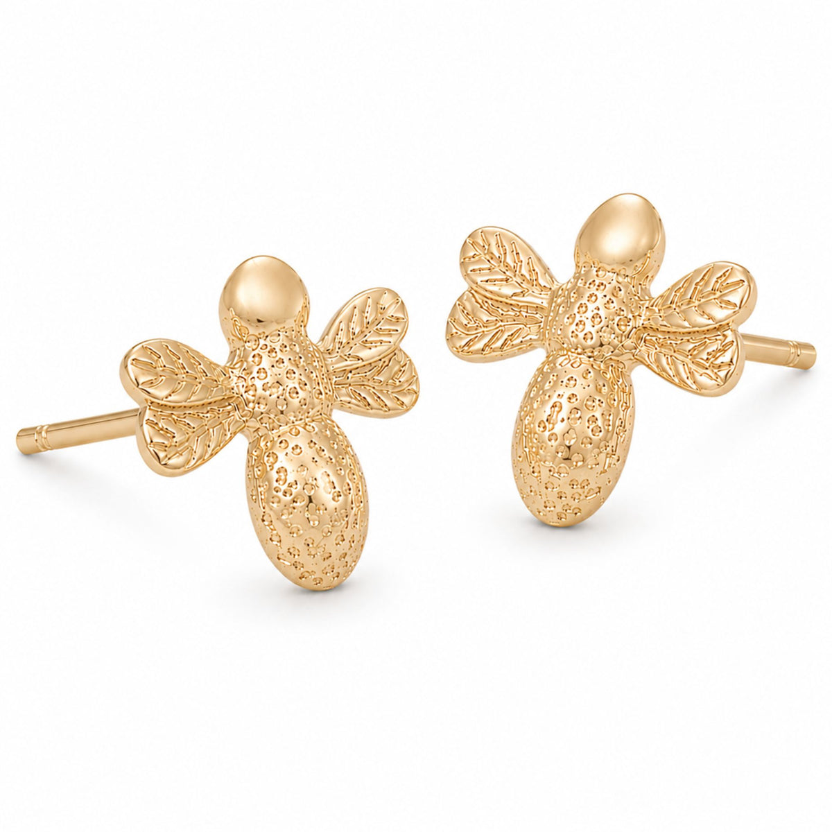 Plated Bee Stud Earrings