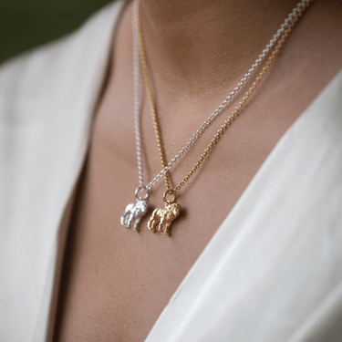 Gold Plated Lion Animal Necklace - Lily Charmed