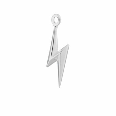 Silver Single Lightning Bolt Earring Charm - Lily Charmed