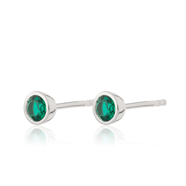 May Birthstone Earrings (Emerald) - Lily Charmed