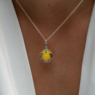 Silver You Are My Lucky Star Yellow Coin Necklace | Lily Charmed Jewellery