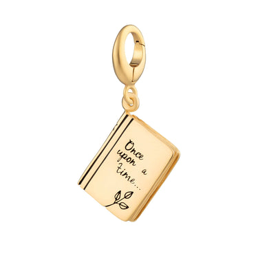 Gold Plated Story Book Charm | Hobby Charms by Lily Charmed
