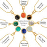 Gold Healing Stone Charm Necklace | Healing Crystal Pendants