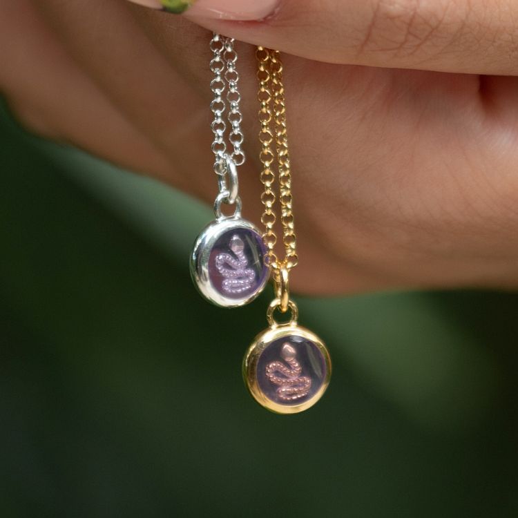 Resin Disc Capture Charm Necklaces | Lily Charmed