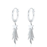 Silver Shooting Star Charm Hoop Earrings - Lily Charmed