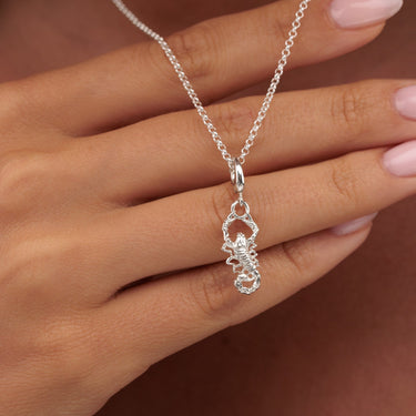 Silver Scorpion Charm Necklace