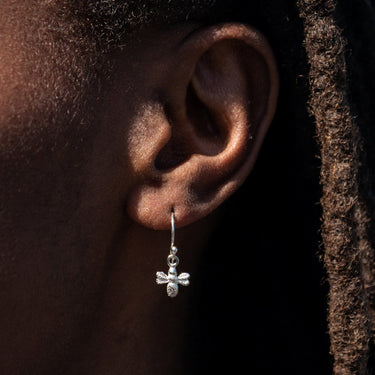 Silver Bee Hook Earrings - Lily Charmed