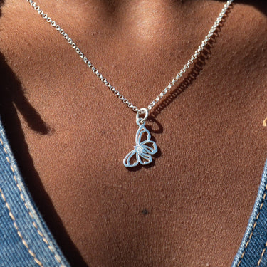 Silver Butterfly Charm by Lily Charmed