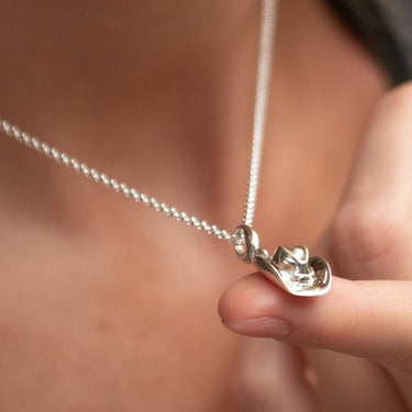 Silver Cowboy Hat Charm Necklace | Cowgirl Hat Pendant