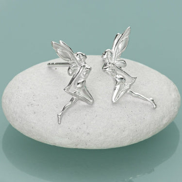 Silver Fairy Stud Earrings - Lily Charmed