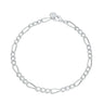 Silver Figaro Charm Bracelet | Charm Jewellery by Lily Charmed