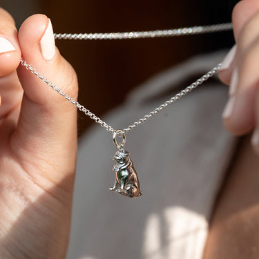 Silver Pug Dog Charm Necklace | Lily Charmed
