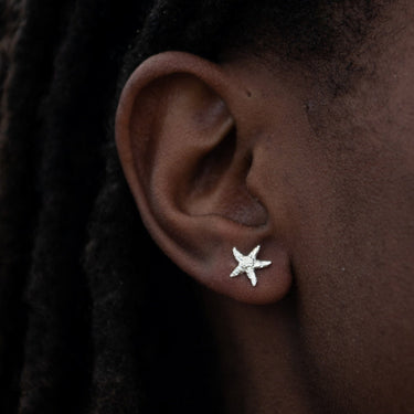 Silver Starfish Stud Earrings - Lily Charmed