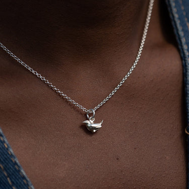 Silver Wren Bird Charm Necklace | Lily Charmed
