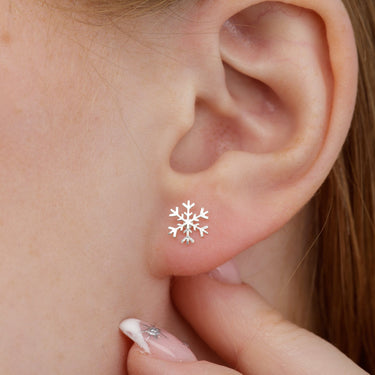Silver Snowflake Jewellery Set With Stud Earrings - Lily Charmed