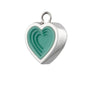 Silver Geometric Turquoise Heart Earring Charm - Lily Charmed