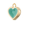 Gold Plated Geometric Turquoise Heart Earring Charm - Lily Charmed