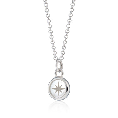 Silver White Star Resin Capture Charm Necklace by Lily Charmed