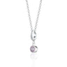 February Birthstone Charm Necklace | Amethyst Gemstone Pendant Necklace