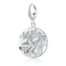 Silver Aquarius Zodiac Charm | Slide on or Clip on Charm with universal clasp compatible with Pandora | Lily Charmed